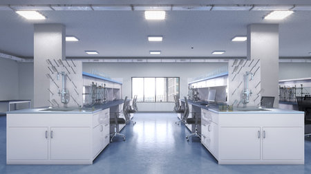 Interior of laboratory workplace. 3d illustrationの写真素材