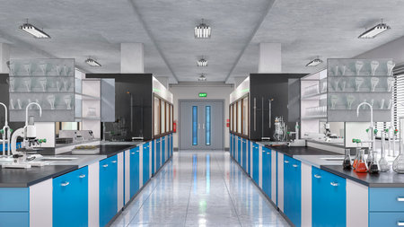 Laboratory interior. 3d illustrationの写真素材