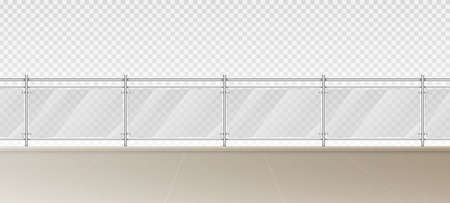Empty modern balcony or terrace isolated on transparent background.のイラスト素材