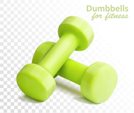 Dumbbells for fitness. Vector image on a transparent background.のイラスト素材