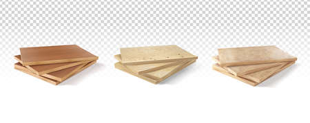 Wood panels for construction and furniture. Vector illustration.の写真素材