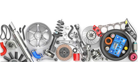 Auto parts isolation on a white background. 3d illustrationの写真素材