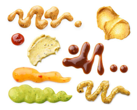 Lentils flying isolated on white backgroundの写真素材