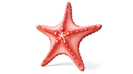 Starfish on a white background. Vector illustrationのイラスト素材