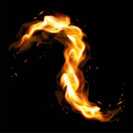 Fire zigzag. Isolated vector illustrationのイラスト素材
