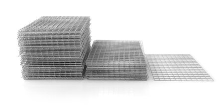concrete construction steel net piles 3d illustrationの写真素材