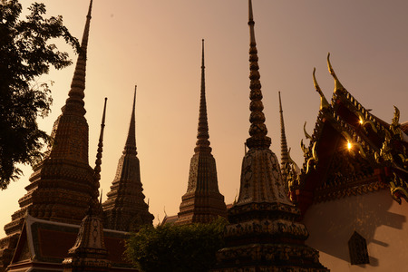 The temple of Wat Pho in Bangkok the capital of Thailand in South East Asiaの写真素材