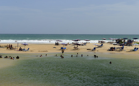 A beach in Hat Nai Harn in Phuket sueden in sueden of Thailand in South East Asiaのeditorial素材