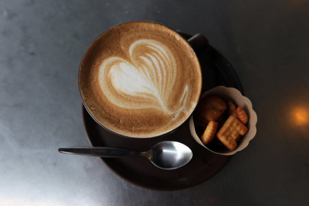 A Cafe Cappucino in a Cafeshopin downtown around the Siam Square district in the center of capital...