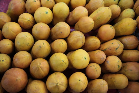 People on the Great Food Market Talat Warorot in Chiang Mai in northern Thailandの写真素材