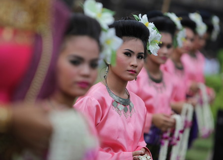 The Khmer temple of Phimai in Khorat in the province of Nakhon Ratchasima in northeastern Thailand in the southwest of Thailand in South East Asiaのeditorial素材