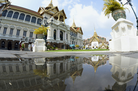 The great palace at Wat Phra Kaew in Bangkok City in Thailand in Southeast Asiaのeditorial素材