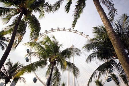The Ferris Wheel at Marina Bay in Singapore in the island state of Singapore in Asiaのeditorial素材