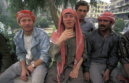 The Souq or market in the medina of the old city of Aleppo in northern Syria in the Middle Eastのeditorial素材