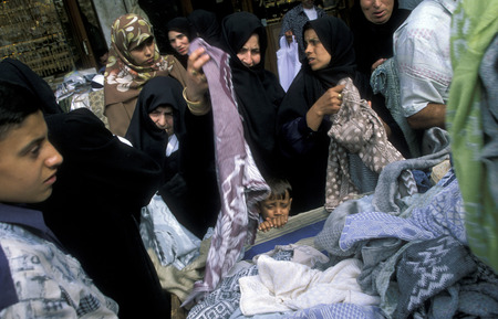 On the Souq or market in the Old City of Damascus the capital of Syriaのeditorial素材