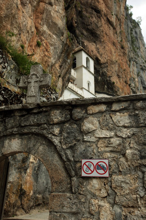 The Monastery of Ostrog Monastir in Niksic in Montenegro in Europeの写真素材