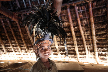 Asia, Southeast Asia, East Timor, Timor-Leste, Timor, Maubisse, Mountain Region, minorities, home, life, boy, young, A boy in a mountain village in Maubisse in the mountain region in East Timor in Southeast Asia Urs FlÃ¼elerのeditorial素材