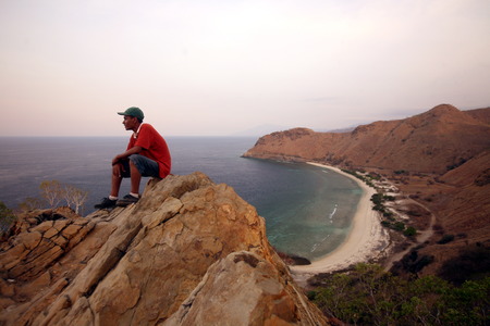 At Cape Fatucama of Dili the capital of East Timor on the island of Timor separated into two in Asiaのeditorial素材