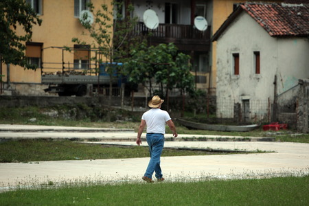 Europe, Eastern Europe, Balkans, Montenegro, Skadar Lake, Landscape, Rijeka crnojevica, village, daily life,のeditorial素材