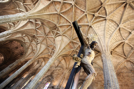 The monastery Jerome in the Belem district of the capital city of Lisbon in Portugalのeditorial素材