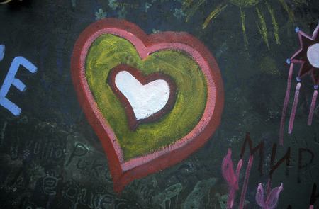 The John Lenon Wall in the Old Town of Prague, the capital of the Czech Republicのeditorial素材