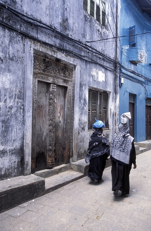 The old city of Stone Town or Zanzibar Town the capital of the island of Zanzibar in the Indian Ocean in Tanzania in East Africaのeditorial素材