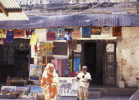 The old city of Stone Town or Zanzibar Town the capital of the island of Zanzibar in the Indian Ocean in Tanzania in East Africaのeditorial素材