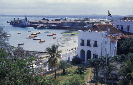The old city of Stone Town or Zanzibar Town the capital of the island of Zanzibar in the Indian Ocean in Tanzania in East Africaのeditorial素材