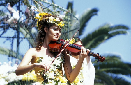 The traditional Fruehlings Flower Festival in Funchal on the island of Madeira in the Atlantic Oceanのeditorial素材