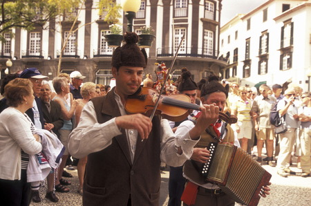The traditional Fruehlings Flower Festival in Funchal on the island of Madeira in the Atlantic Oceanのeditorial素材
