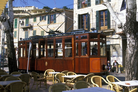 The fishing village of Port de Alcudia with the boat harbor in February in the east of the island of the Balearic Islands in the Mediterraneanのeditorial素材