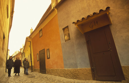 An alley in the goldsmiths district of Prague, the capital of the Czech Republicのeditorial素材