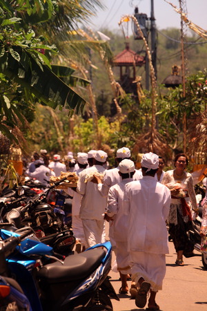 the Big traditional Ceremony on the Island Nusa lembongan next to bali in Indonesiaのeditorial素材