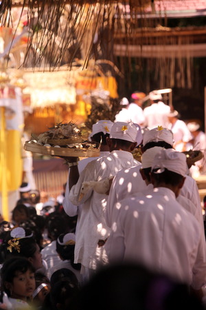 the Big traditional Ceremony on the Island Nusa lembongan next to bali in Indonesiaのeditorial素材
