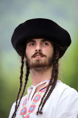 a folklore festival in the Town of Cerveny klastor in the north of Slovakia on the border to Poland in Eastern Europeのeditorial素材