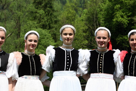a folklore festival in the Town of Cerveny klastor in the north of Slovakia on the border to Poland in Eastern Europeのeditorial素材