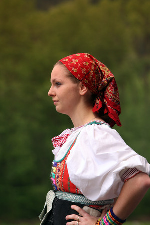 a folklore festival in the Town of Cerveny klastor in the north of Slovakia on the border to Poland in Eastern Europeのeditorial素材