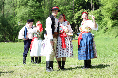 a folklore festival in the Town of Cerveny klastor in the north of Slovakia on the border to Poland in Eastern Europeのeditorial素材