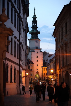 in the Old Town of Bratislava, the capital on the Danube in Slovakia in Eastern Europeのeditorial素材