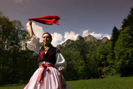 a Folklore Festival in the Town of Cerveny Klastor in the north of Slovakia on the Border to Poland in Eastern Europeのeditorial素材