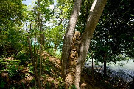 A Beach on the Island of Ko PhiPhi on Ko Phi Phi Island outside of the City of Krabi on the Andaman Sea in the south of Thailand. の写真素材