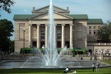 The Theatre Wielki in the center of Poznan in the west of Poland.のeditorial素材