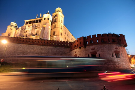 The King Castle on the Wawel hill in Cracow's Old Town in sueden of Poland.のeditorial素材