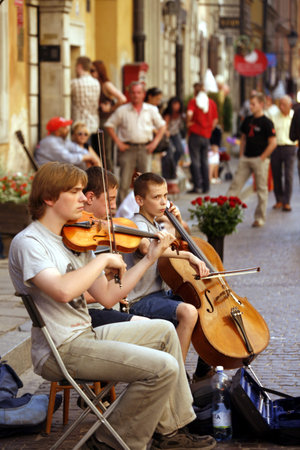 The Old Town in the City of Warsaw in Poland, East Europe.のeditorial素材