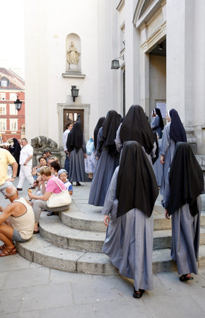 The Old Town in the City of Warsaw in Poland, East Europe.