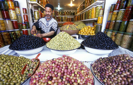 The Souq or Bazzar or Market in the old town of Marrakesh in Morocco in North Africa.
のeditorial素材