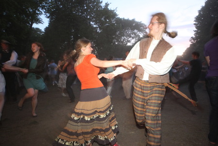 a Summer Festival in a Parc in the old City of Vilnius in the Baltic State of Lithuania,  のeditorial素材