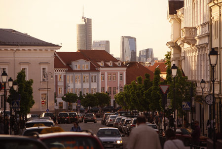 The old Town of the City of Vilnius in the Baltic state of Lithuania,