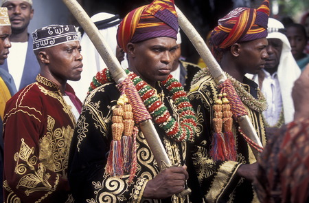 a wedding ceremony in the city of Moutsamudu on the Iceland of Anjouan on the Comoros in the Indian Ocean Ilands in Africa.のeditorial素材