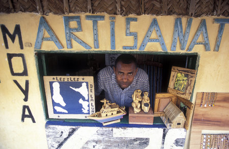 a shop in the city of Moutsamudu on the Iceland of Anjouan on the Comoros in the Indian Ocean Ilands in Africa.のeditorial素材